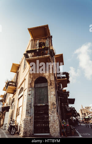 Mehrfamilienhaus in Jaffa, Tel Aviv-Yafo, Israel Stockfoto