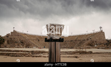 Römisches Amphitheater, Caesarea, Israel Stockfoto