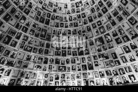 Halle der Namen in der Holocaust-Gedenkstätte Yad Vashem in Jerusalem, Israel Stockfoto