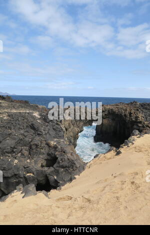 El Caleton de Los Arcos, La Graciosa, Cnary Inseln, Spanien Stockfoto