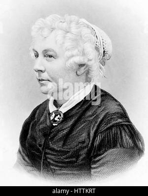 Amerikanische soziale Aktivistin ELIZABETH CADY STANTON (1815-1902) Stockfoto