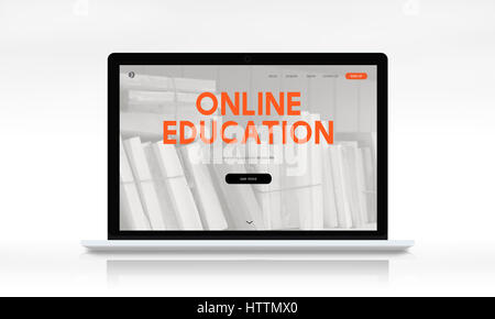 Abstand lernen Online-Webseite Schnittstelle Stockfoto