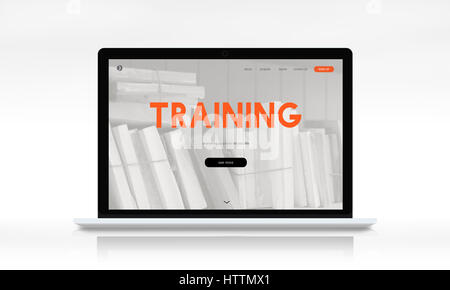 Abstand lernen Online-Webseite Schnittstelle Stockfoto