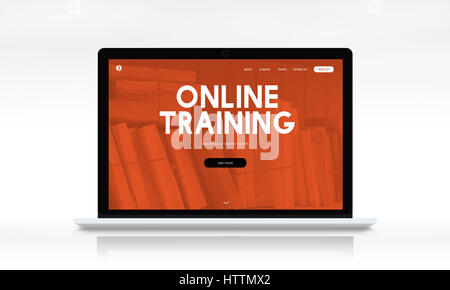 Abstand lernen Online-Webseite Schnittstelle Stockfoto