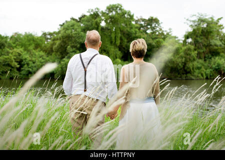 Älteres Ehepaar Senior Romance Liebe Konzept Stockfoto