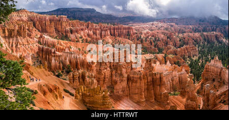 Morgen Leuchten am Bryce Canyon, Utah. Blick vom Sunset Point. Stockfoto