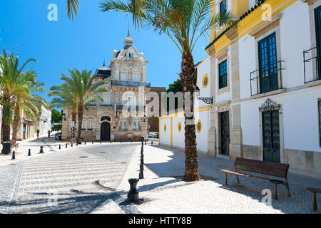 Faro ist die wichtigste Stadt der Algarve, Portugal Stockfoto