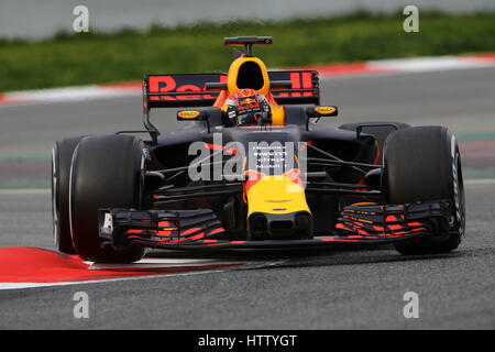 Max Verstappen (NED) seine Reb Bull Racing RB13 bei Wintertests 2017 F1 fahren. Stockfoto