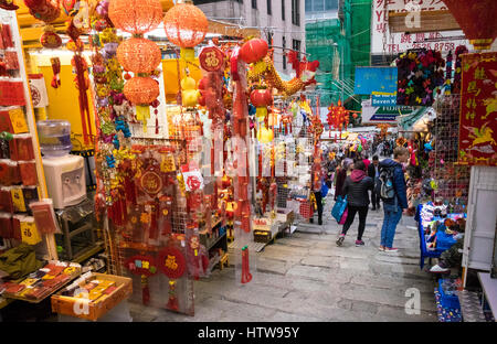 Mitte zentralen Ebenen Marktstand, Hong Kong Stockfoto