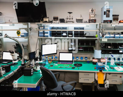 Laptop-Reparatur-Center Stockfoto