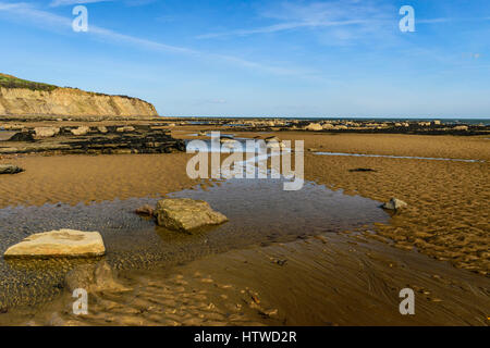 Ebbe bei Robin Hoods bay North Yorkshire Stockfoto