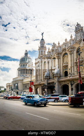 Große Theater (Gran Teatro) und Capitolio - Havanna, Kuba Stockfoto