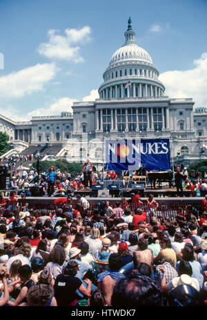 Der "No Nukes" Protest auf den West-Stufen von uns Captiol nur wenige Wochen nachdem das Atomkraftwerk in Three Mile Island in Pennsylvania eine Parzelle erlitt schmelzen nach Washington DC., 6. Mai 1979.  Foto: Mark Reinstein Stockfoto