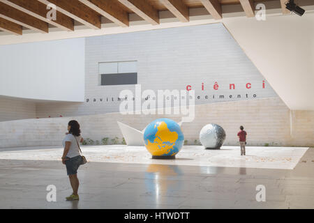 Wissen-Pavillon, Pavilhao Conhecimento - Ciencia Viva Sience Museums in Lissabon Stockfoto