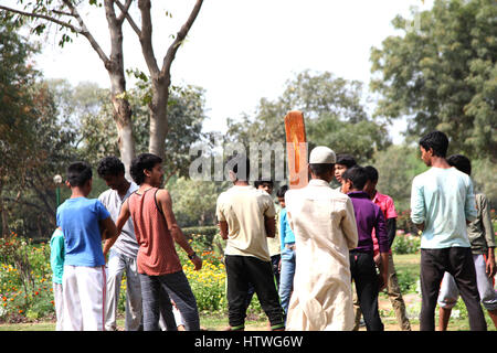 Studenten Performing Art Game, Childrens Park, Neu Delhi, Indien (© Saji Maramon) Stockfoto