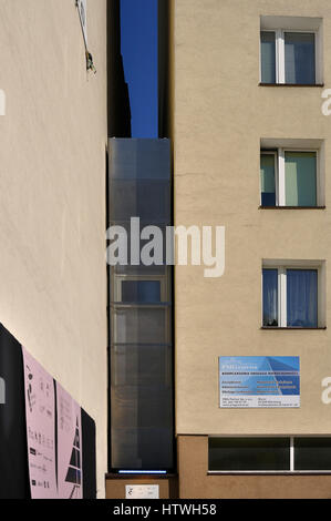 Das Keret Haus in Warschau, Polen - der weltweit schmalste Haus Stockfoto