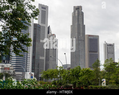 Skyline der Innenstadt von Singapur. Stockfoto