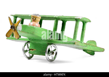 Flugzeug, vor dem Krieg machte in der berühmten Dorf Seiffen (Erzgebirge / Deutschland) Stockfoto