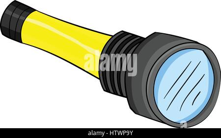 Llustration isoliert Cartoon-Taschenlampe. Vektor EPS 8. Stock Vektor