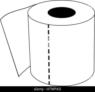 Llustration aus isolierten Cartoon-WC-Papier-Rolle. Vektor EPS 8. Stock Vektor