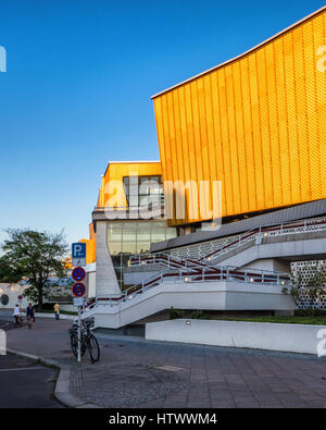 Berliner Philharmonie, Berliner Philharmonie entworfen von Hans Scharoun. klassischen Konzertsaal, außen, moderne Architektur Stockfoto