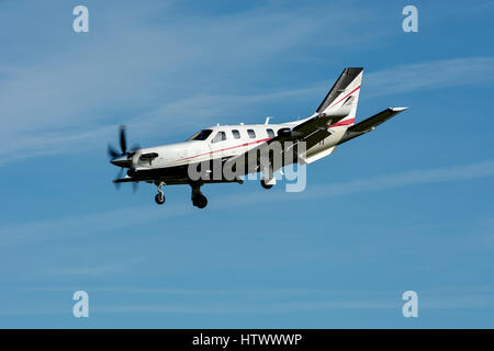 Socata TBM700N Staverton Airfield, Gloucestershire, UK (M-ATTI) Stockfoto