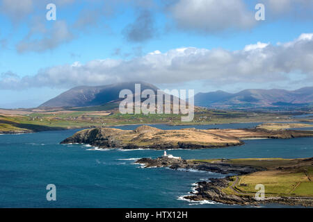 Valentia Island Leuchtturm in Cromwell Punkt auf Valentia Island in County Kerry, Irland. Stockfoto