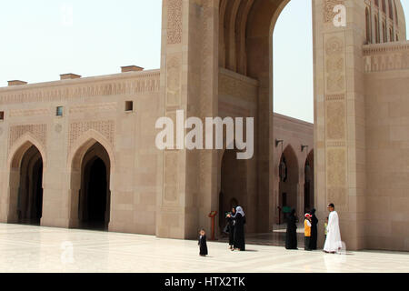 Die Sultan Qaboos Grand Mosque in Maskat, Oman Stockfoto