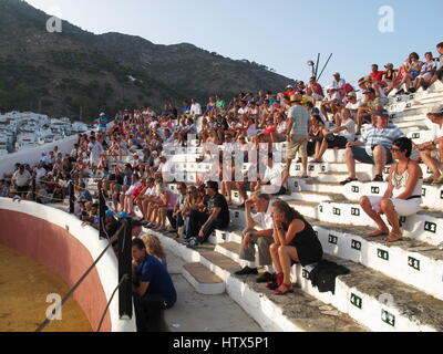 Stierkämpfer in einen Stierkampf in Mijas Spanien Andalusien Stockfoto