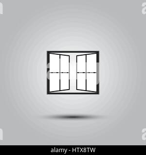 Lineare Fenstersymbol - Vektor-Symbol oder logo Stock Vektor
