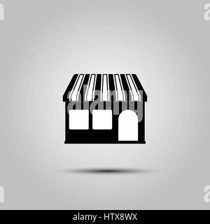 Store-Symbol, moderne flache Bauweise auf weißem Hintergrund Stock Vektor
