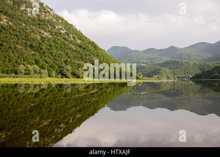 See Shkod auch Namen Scutari, Skadar und Shkodra liegt an der Grenze zwischen Albanien und Montenegro, der größte See im südlichen Europa Stockfoto