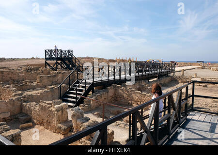 Das Haus des Theseus. Römische Villa in Nea Paphos, archäologische Stätte in westlichen Zypern Stockfoto