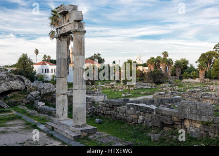 Die archäologische Stätte der antiken Agora in Kos, Griechenland Stockfoto