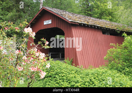 Drift Creek Covered Bridge in Oregon Stockfoto