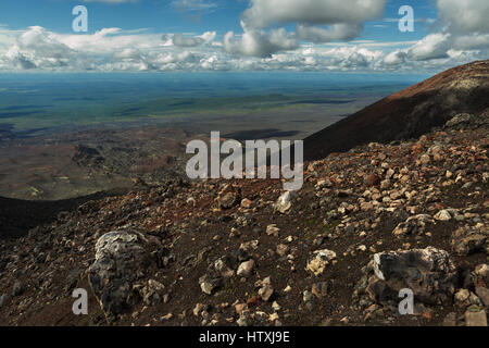 Norden Durchbruch große Tolbachik Fissur Eruption 1975 Stockfoto
