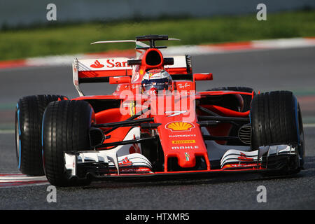 Kimi Räikkönen (FIN) fahren sein Scuderia Ferrari SF70H während der 2017 F1 Pre-Saison-Prüfung Stockfoto