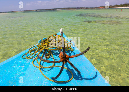 Alte Anker vor ein Boot. Stockfoto