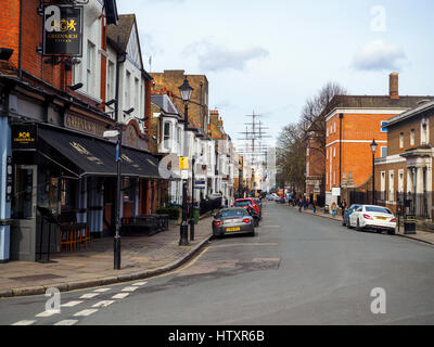 Greenwich Street Szene - London, England Stockfoto