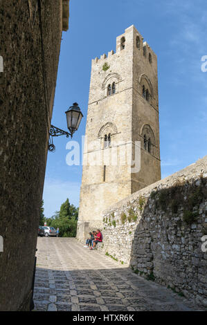 Domkirche, Chiesa Madre, Erice, Sizilien, Italien Stockfoto