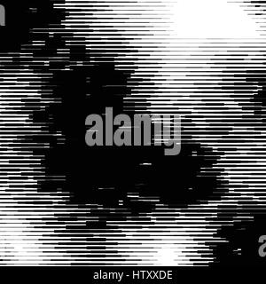 Zufällige Linien, Streifen-Struktur. Störung, Störungen, Störung Muster. Dynamische Linien. Stock Vektor