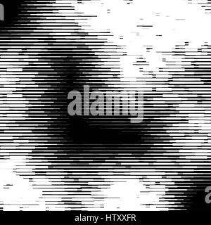 Zufällige Linien, Streifen-Struktur. Störung, Störungen, Störung Muster. Dynamische Linien. Stock Vektor