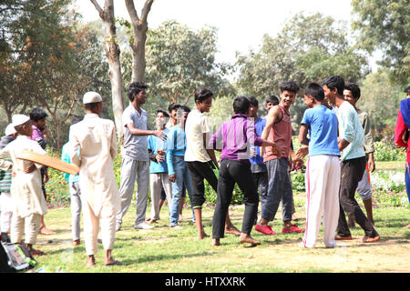 Studenten Performing Art Game, Childrens Park, Neu Delhi, Indien (© Saji Maramon) Stockfoto