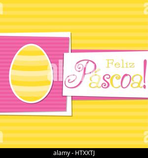 Funky russischen Osterei Karte im Vektorformat. Wörter übersetzen, "Frohe Ostern" Stock Vektor