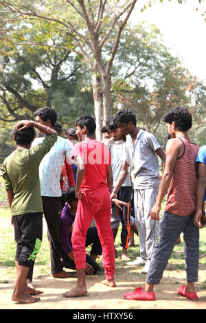 Studenten Performing Art Game, Childrens Park, Neu Delhi, Indien (© Saji Maramon) Stockfoto