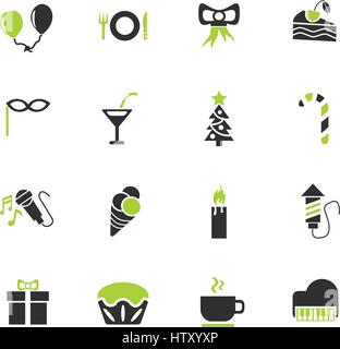 Feier-Web-Symbole für User Interfacedesign Stock Vektor