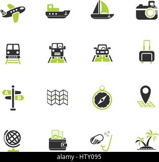 Reise-Web-Symbole an User Interfacedesign Stock Vektor