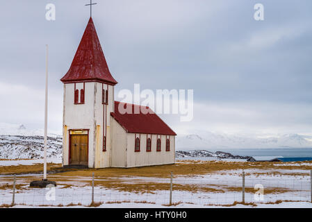 Alte Kirche auf Snaefellsnes Halbinsel, Island Stockfoto