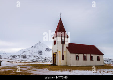 Alte Kirche auf Snaefellsnes Halbinsel, Island Stockfoto