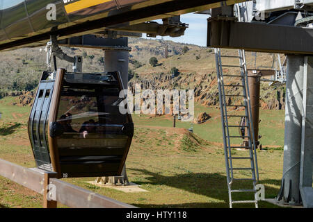 Seilbahn im Naturpark Cabárceno, Kantabrien, Spanien, Europa Stockfoto